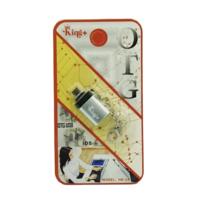 مبدل OTG microUSB به USB کینگ پلاس مدل Hk-14